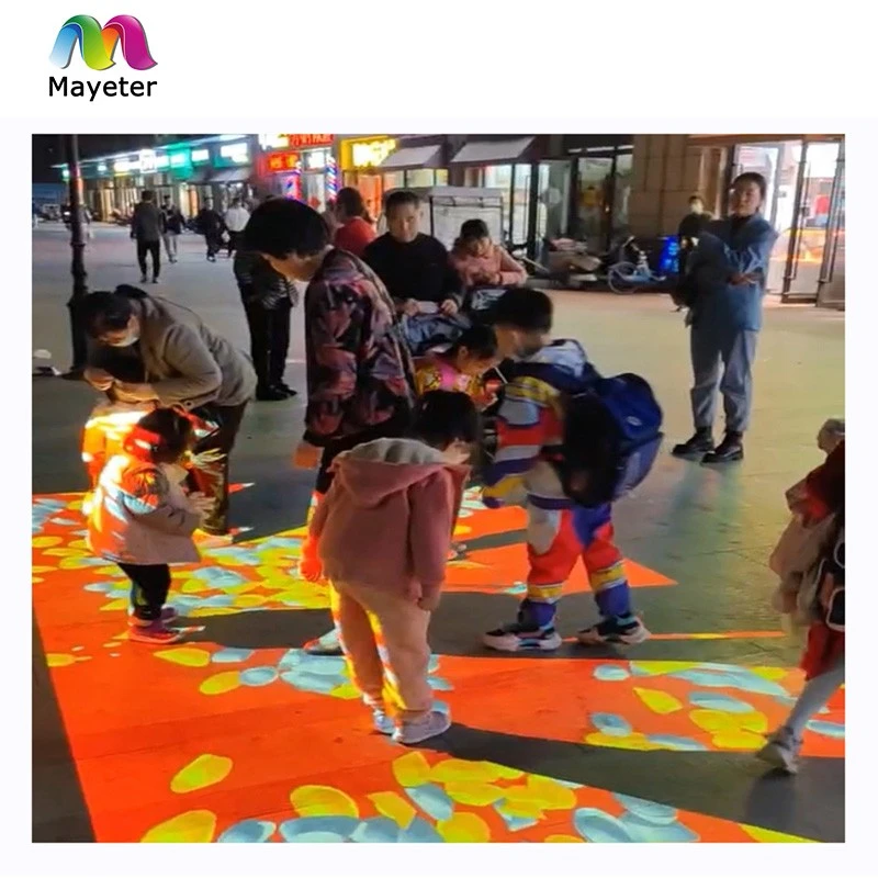 Mobile Portable All-In-One Floor/Ground Interactive Projection System Touch Screen Floor Projector For Children Education